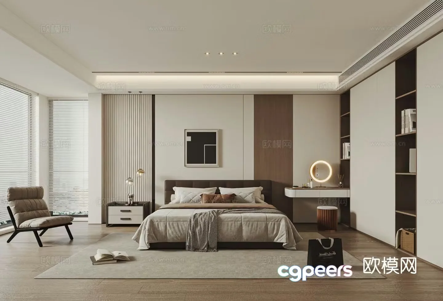 Italian bedroom master bedroom 3d model