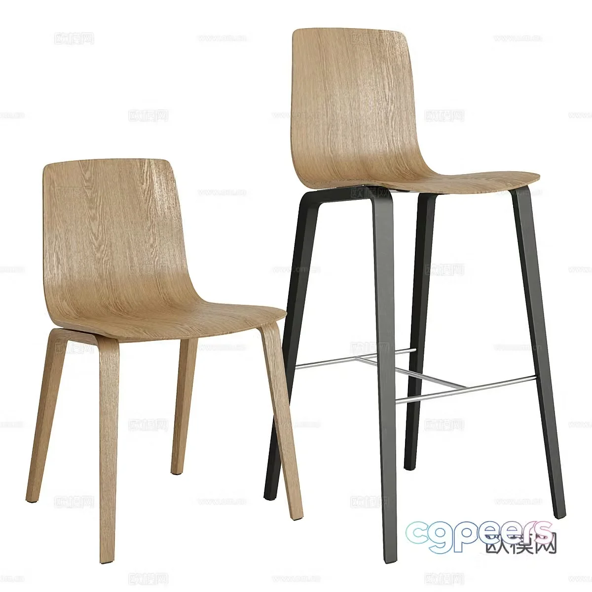 bar stool bar stool high stool 3d model