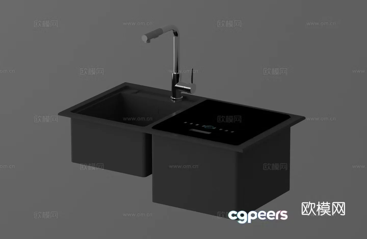 sink dishwasher 3d model