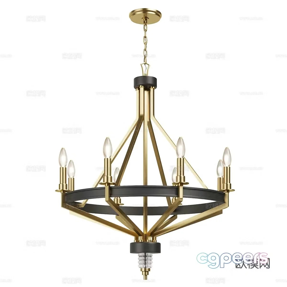 Modern simple light luxury chandeliers chandeliers simple chandeliers living room chandeliers dining chandeliers 3D model