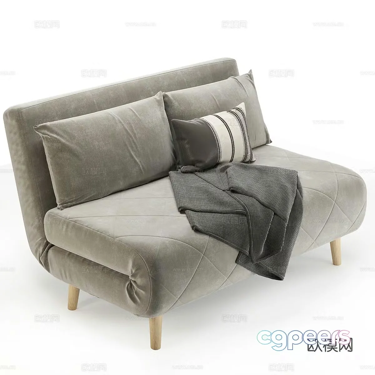 Double sofa 3d model