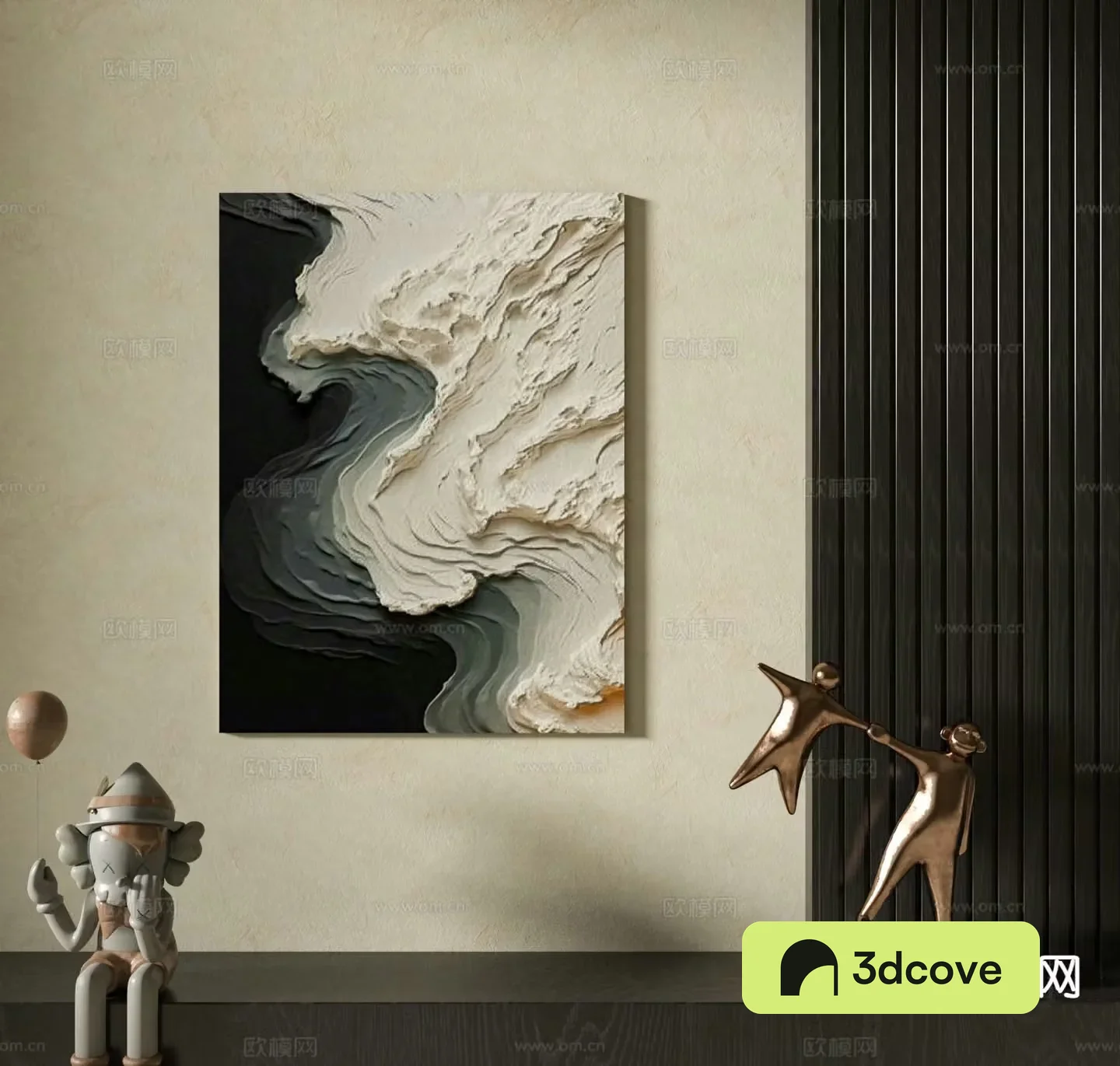 Wabi-sabi oil painting texture painting decorative painting