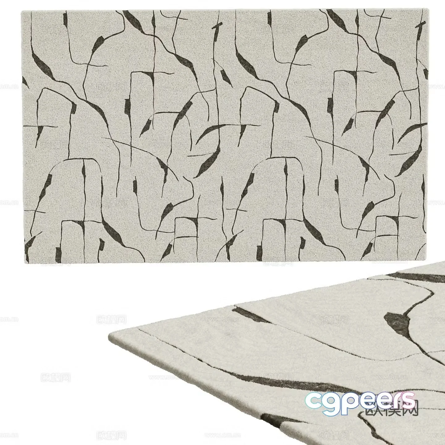 Middle-aged carpet 3d model