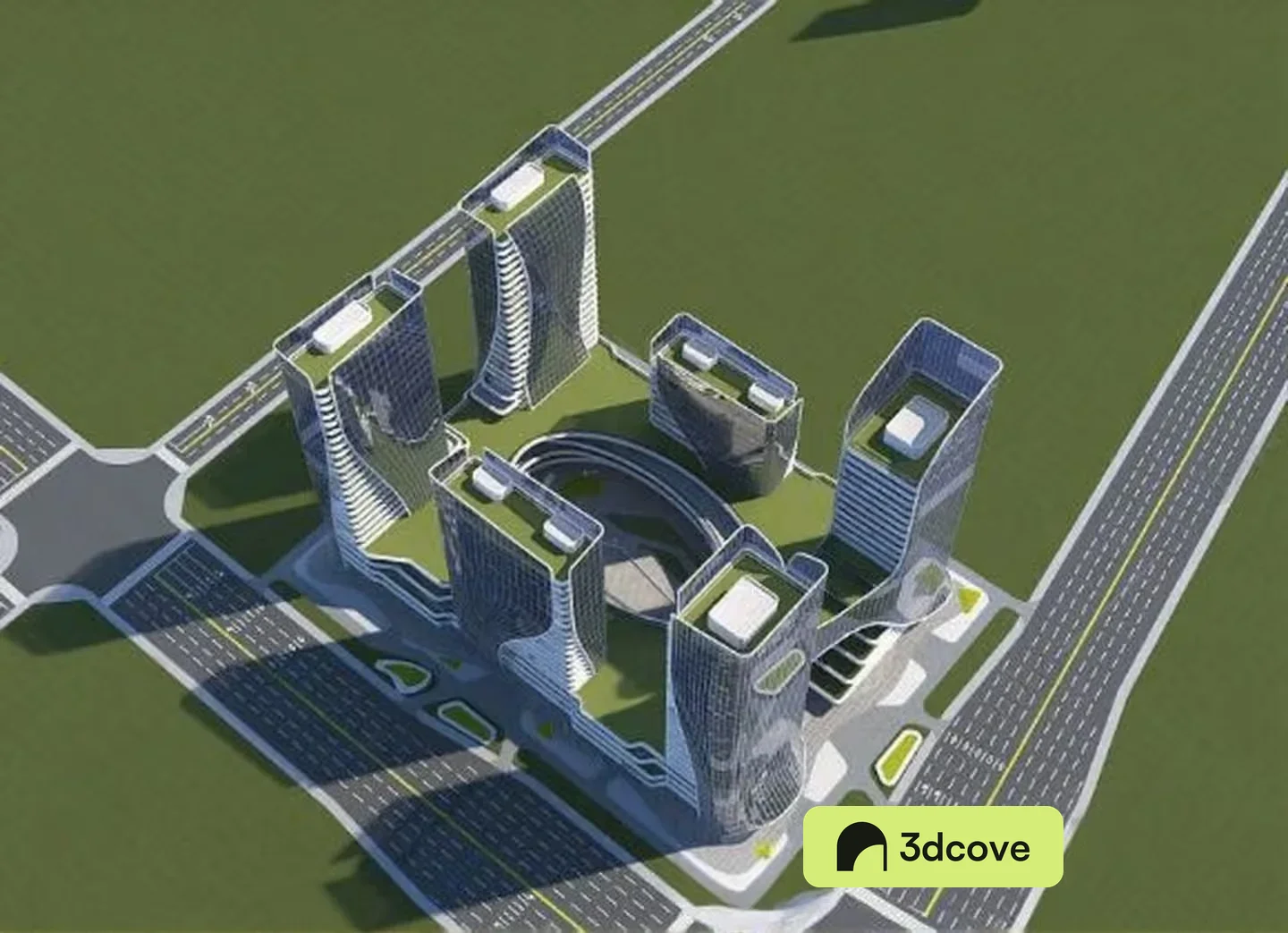 A Cityscape With A Mix Of Greenery And Urban Architecture