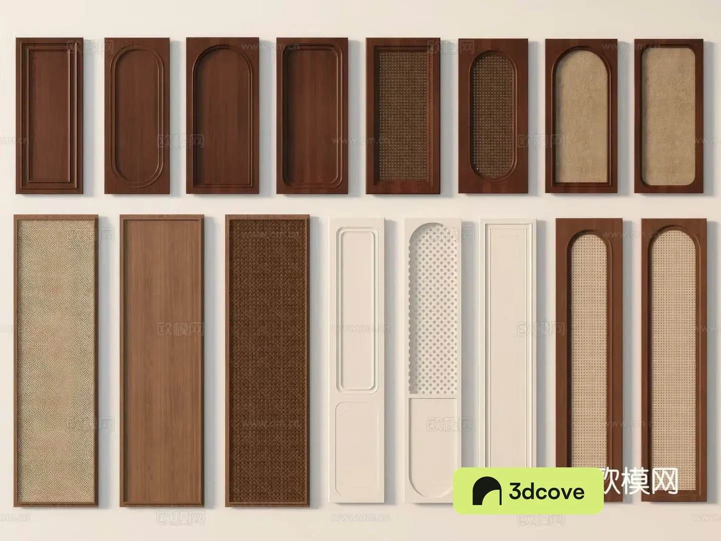 Wabi-sabi cabinet door rattan cabinet door