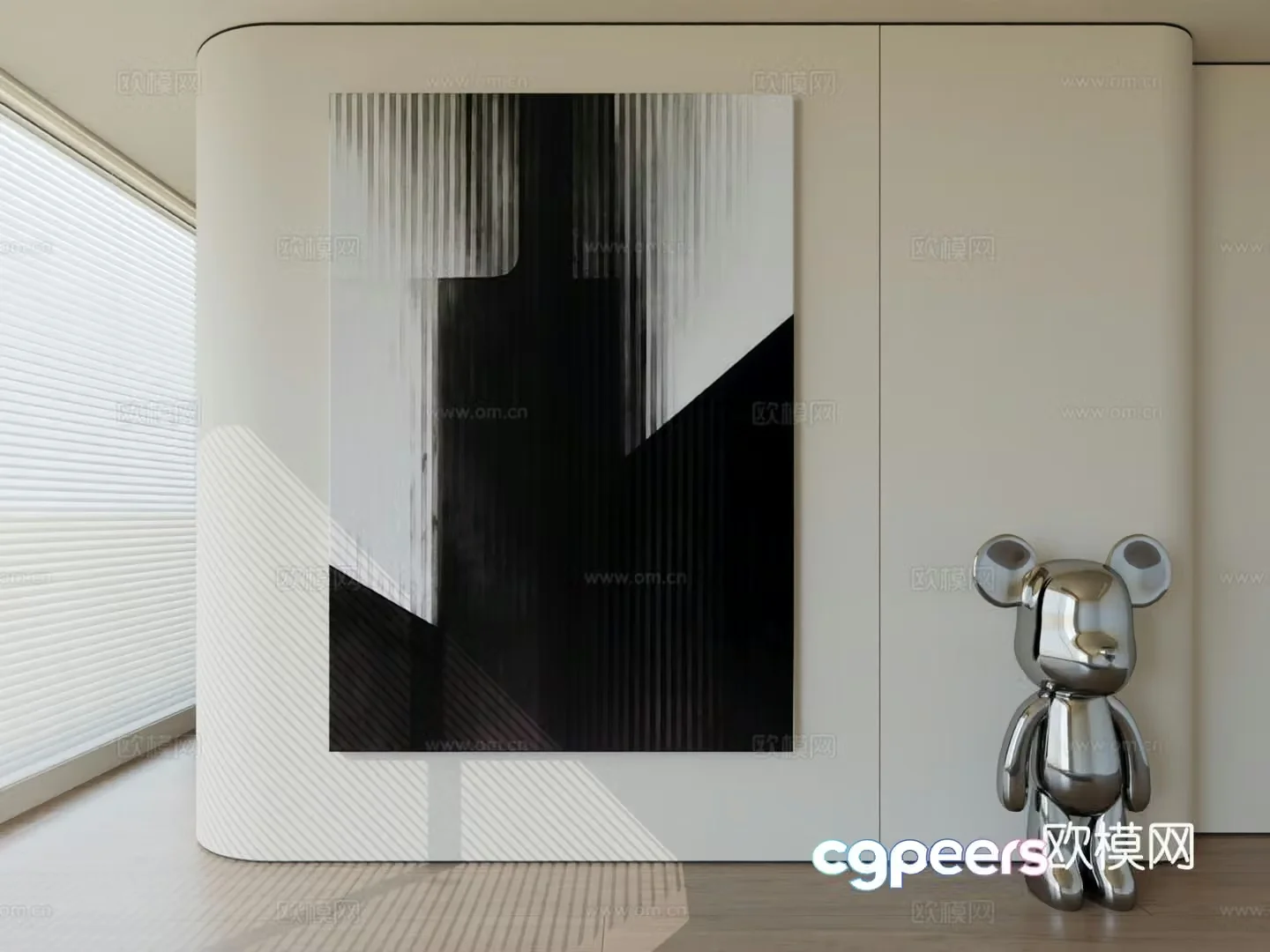 Modern minimalist hanging painting abstract art hanging painting 3d model