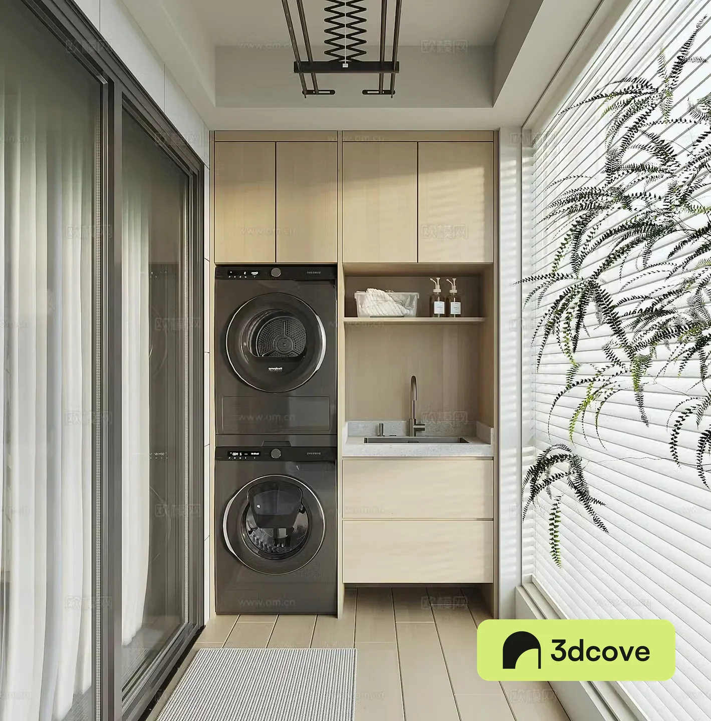 Modern washing machine cabinet