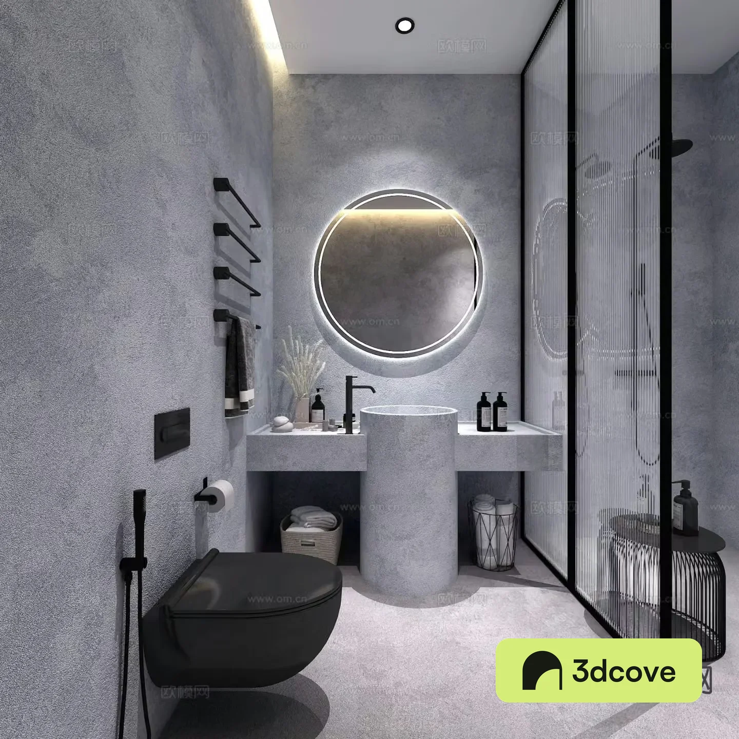 Industrial style bathroom