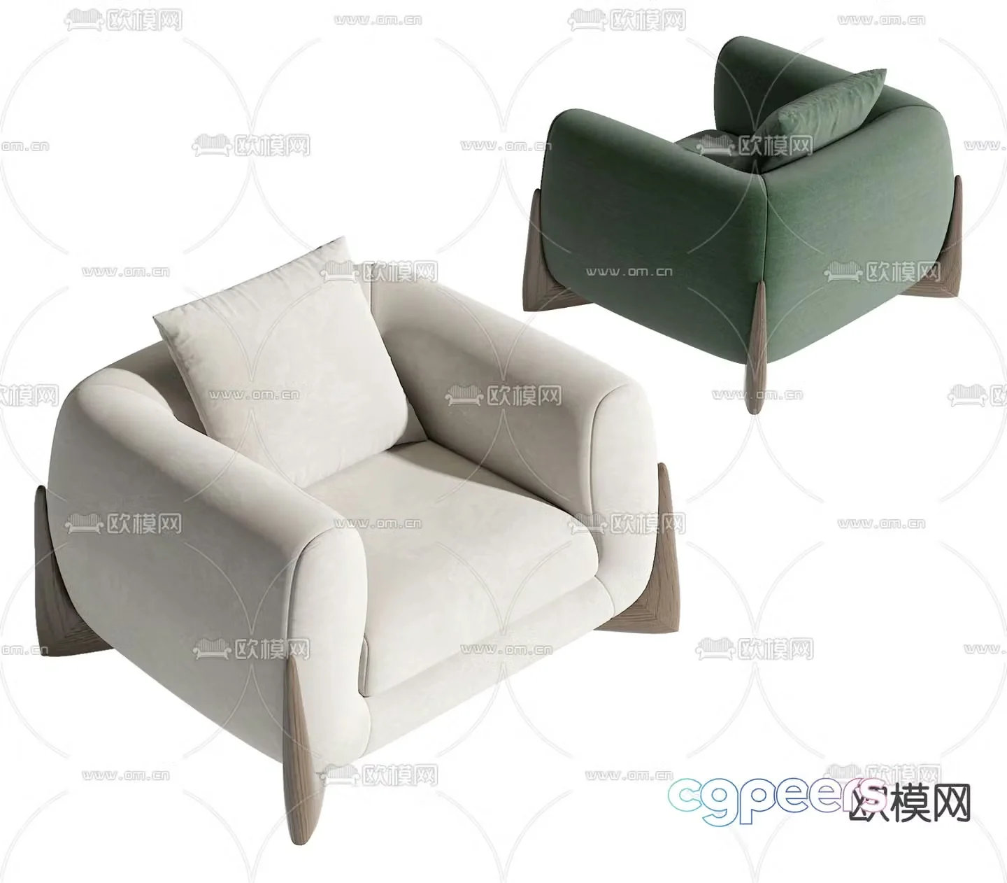 Single sofa 3d model