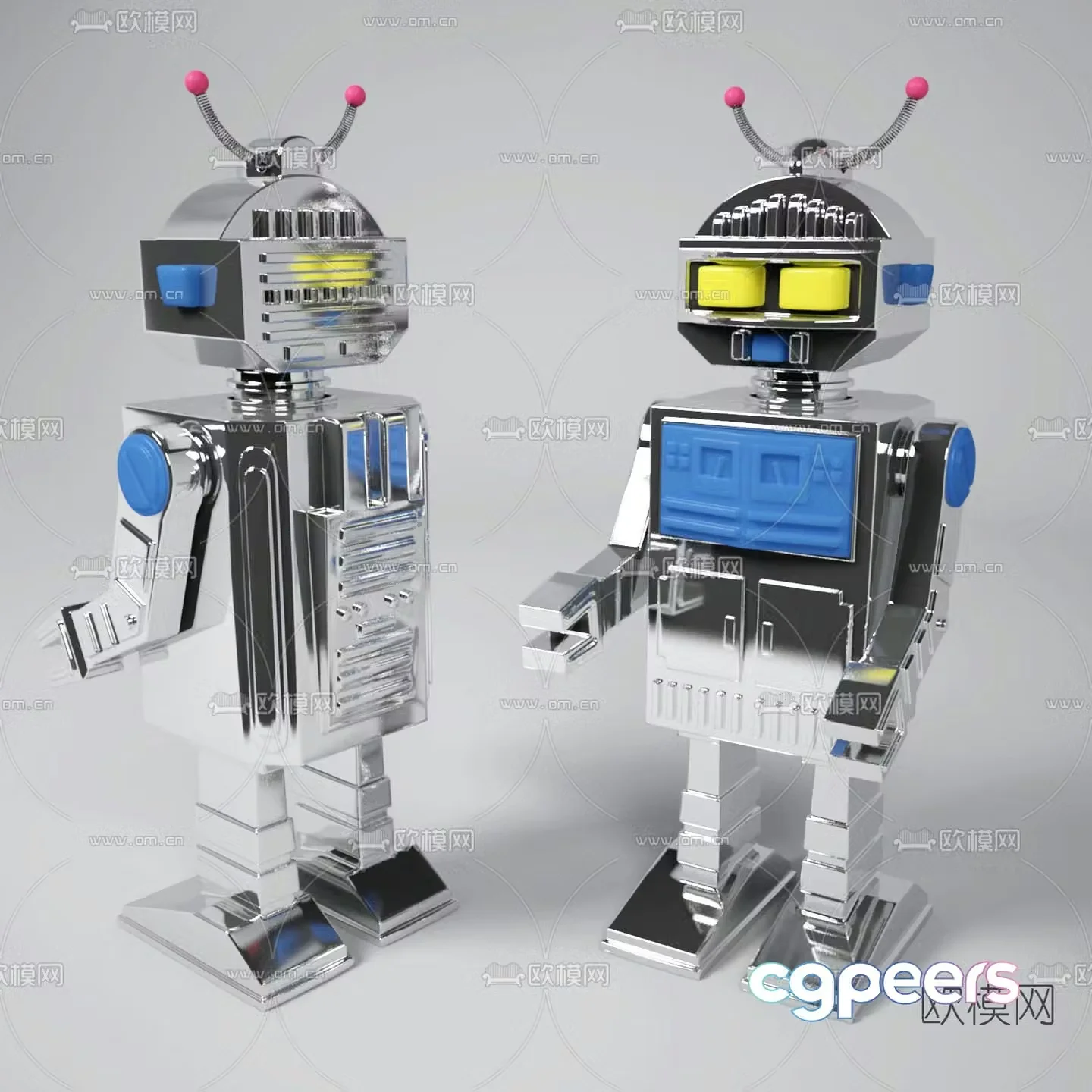 Industrial style robot toy 3d model