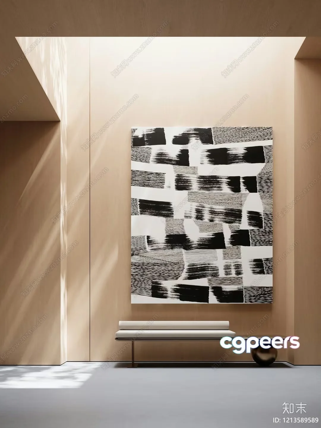 Abstract Artwork 3D Model – 9544 – VRAY Render