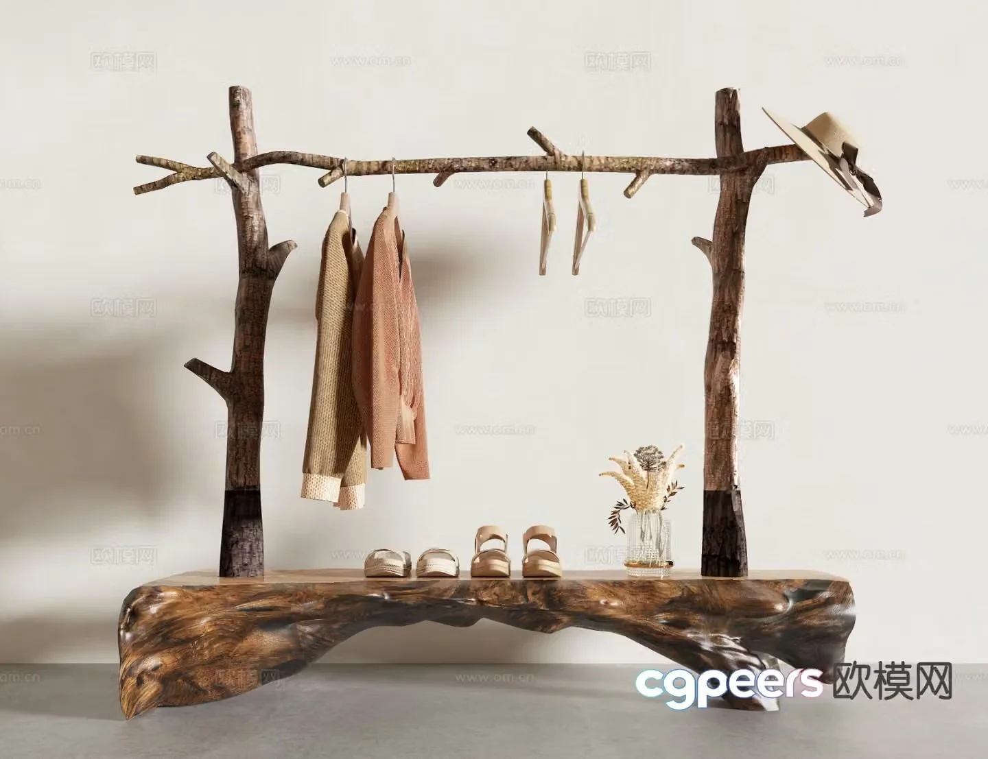 Wasabi wind hanger clothes rack 3d model