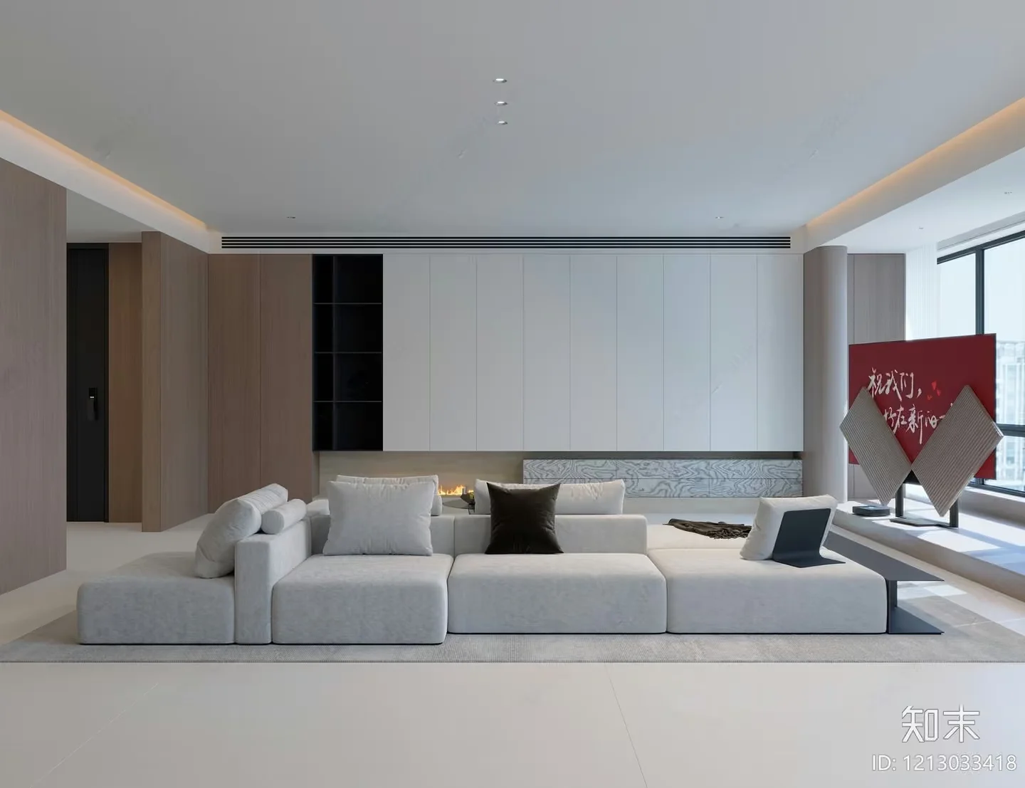 Modern Minimalist Living Room 3D Model – 20767 – VRAY Render