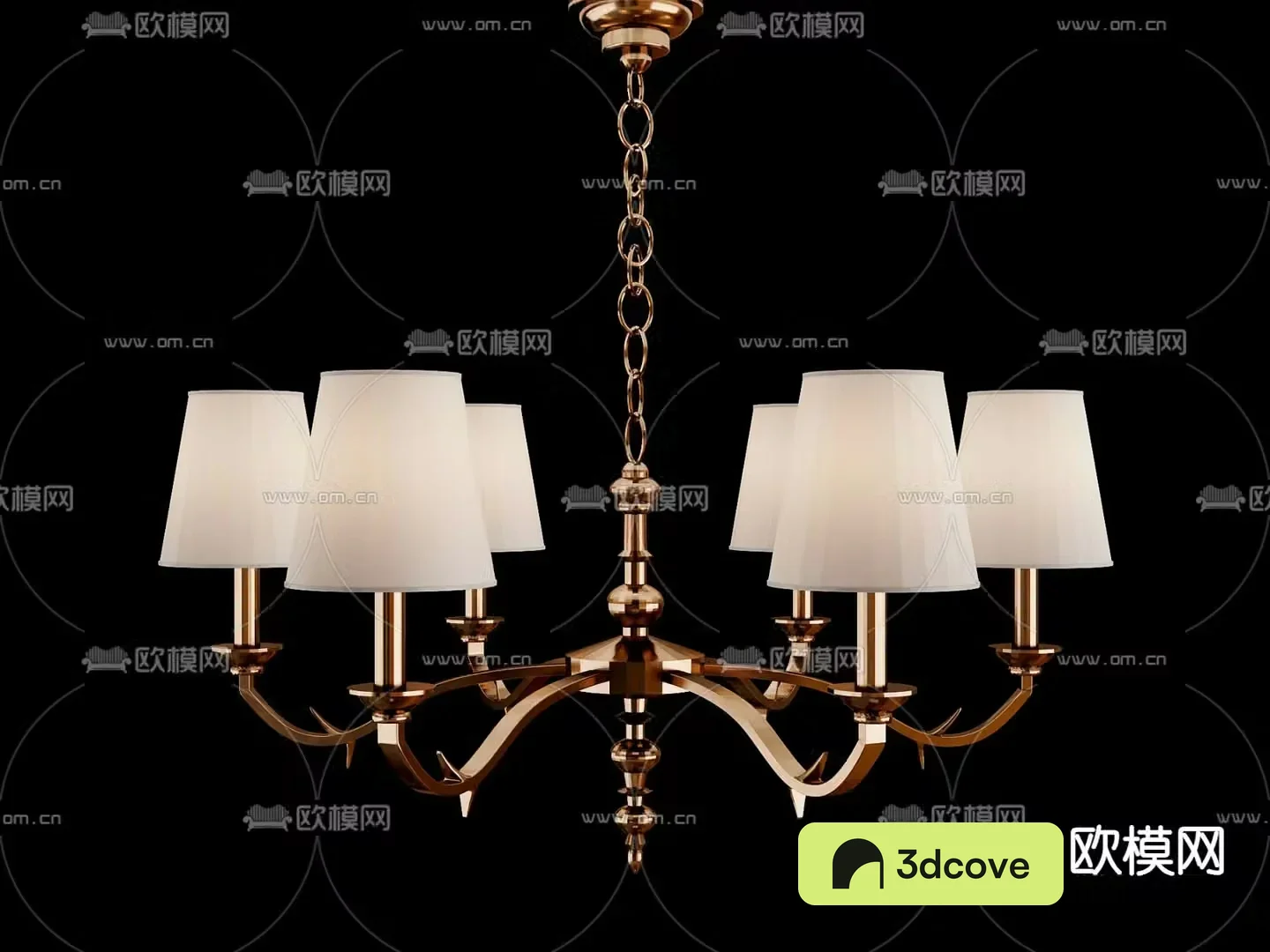 American chandelier Medium style chandelier 3d model