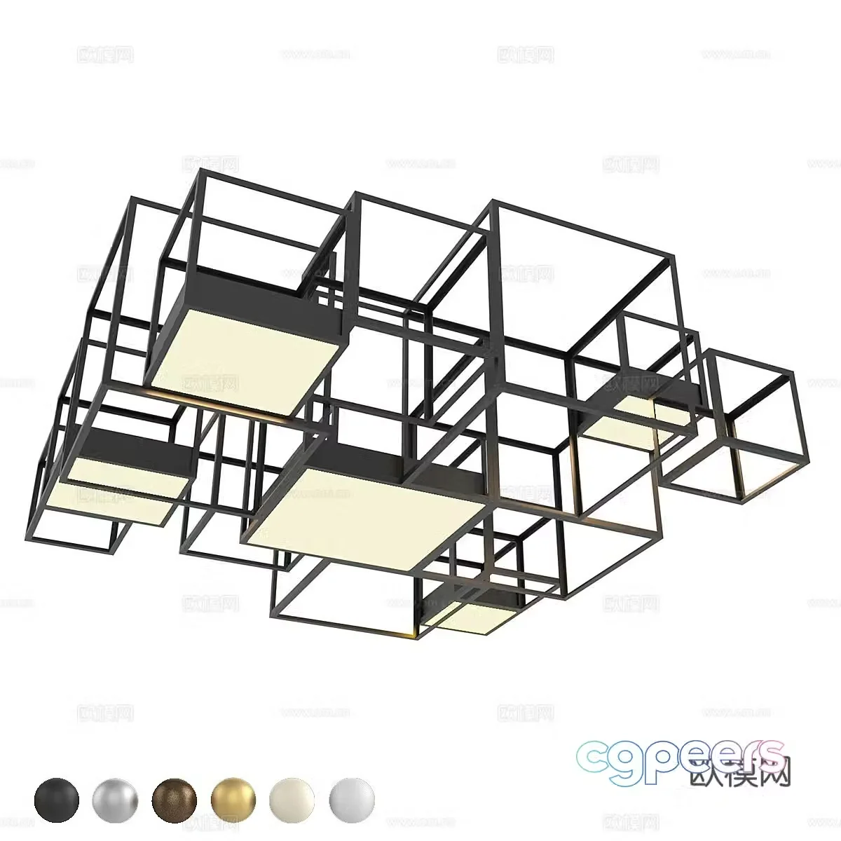 Modern simple chandeliers chandeliers simple chandeliers dining chandeliers living room chandeliers lamps 3D model
