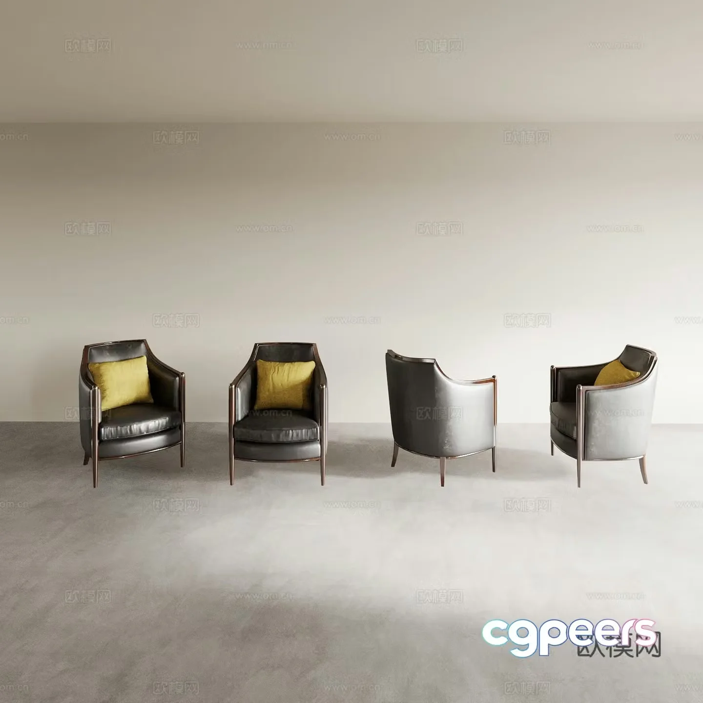 Single sofa casual sofa coffee sofa leather sofa restaurant sofa lobby sofa wine 3d model