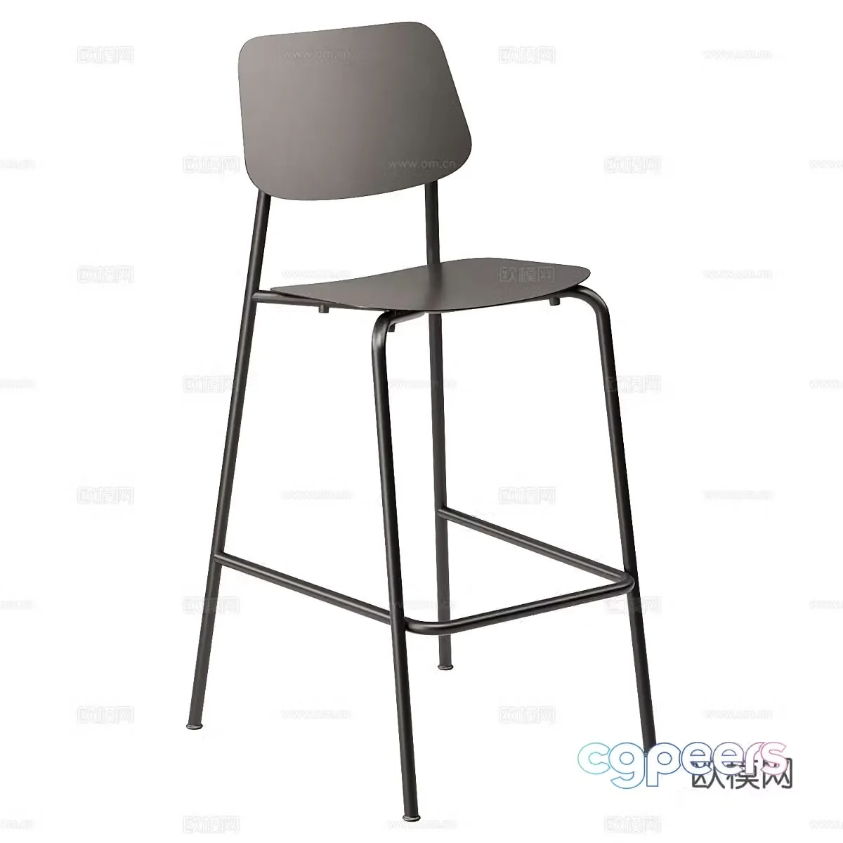 Light luxury bar chair Simple bar chair Minimalist bar chair Wooden bar chair Leisure bar chair Bar chair 3D model