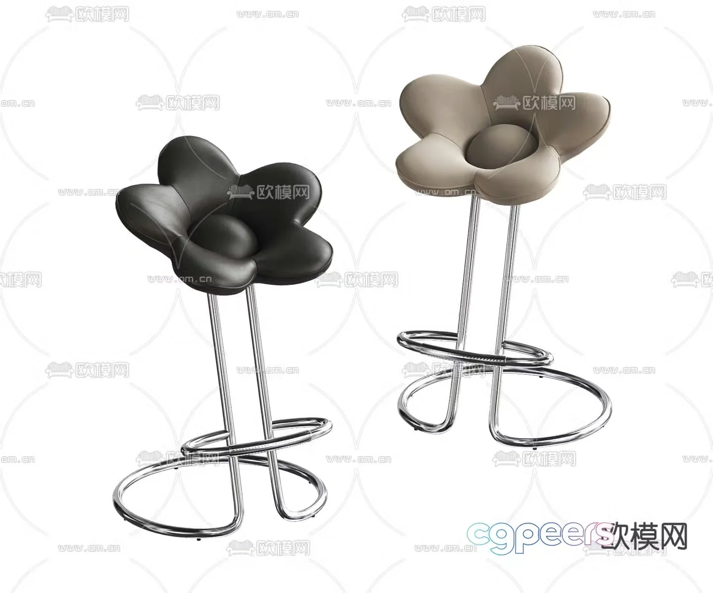 Petal Bar Stool Bar Stool High Stool 3D Model