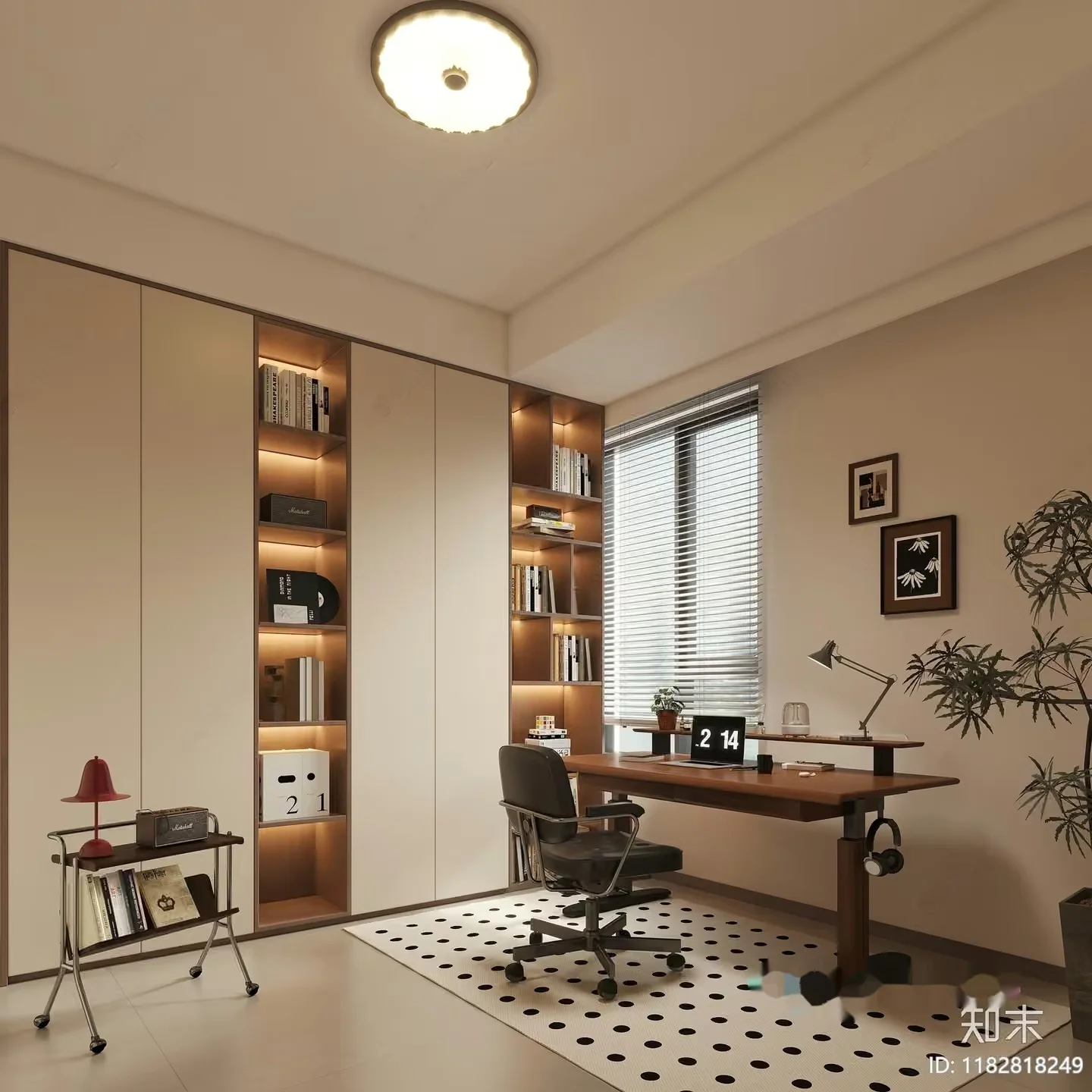 Cozy Home Office 3D Model – 6642 – CORONA Render