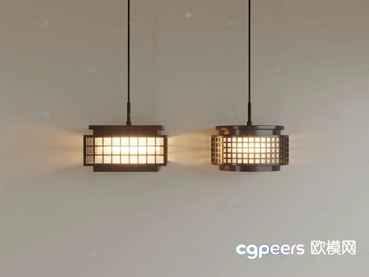 New Chinese style chandelier 3d model