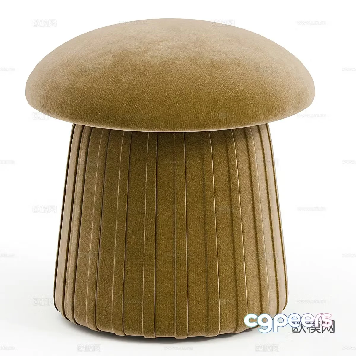 Modern Roberta fabric stool 3D model