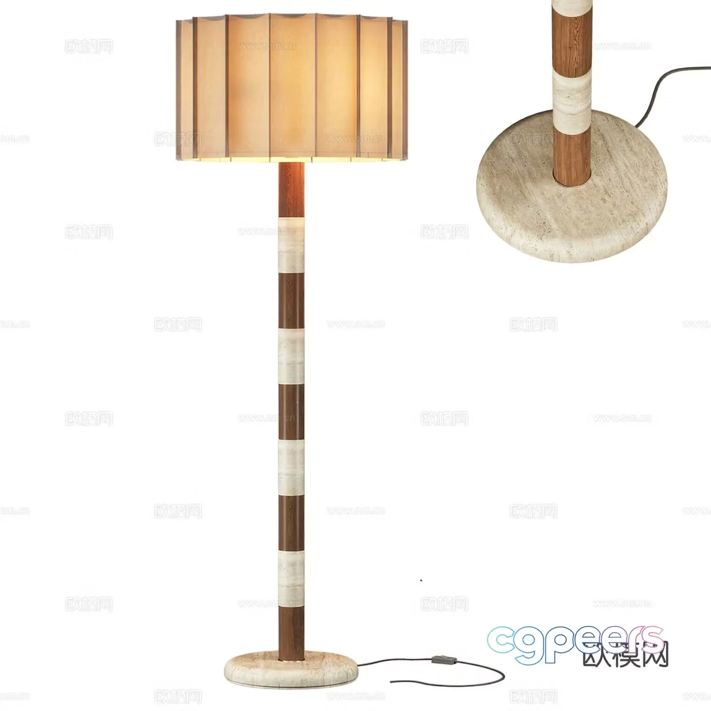 Wabi-sabi floor lamp 3d model