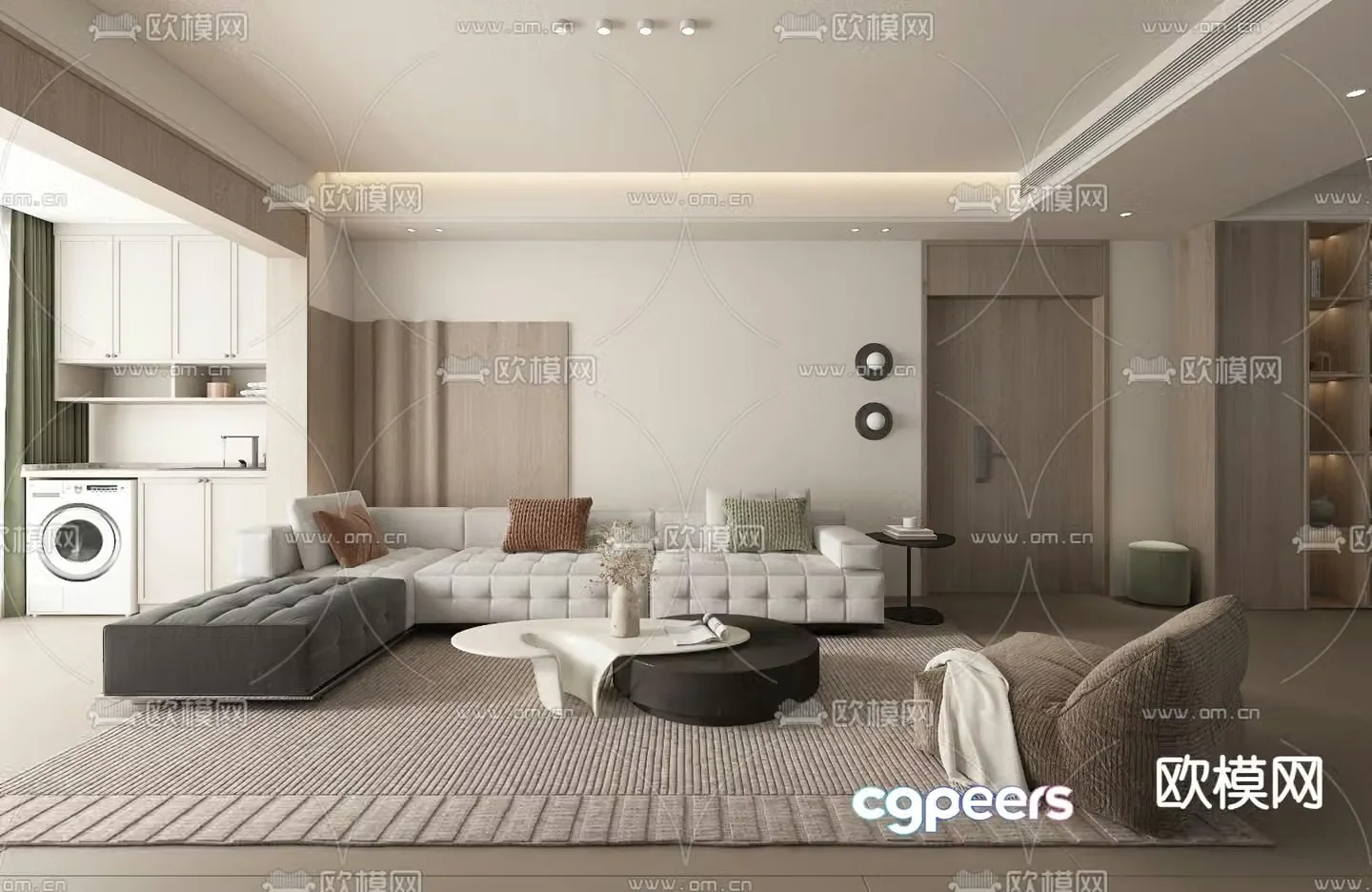 Wasabi Living Room 3D Model