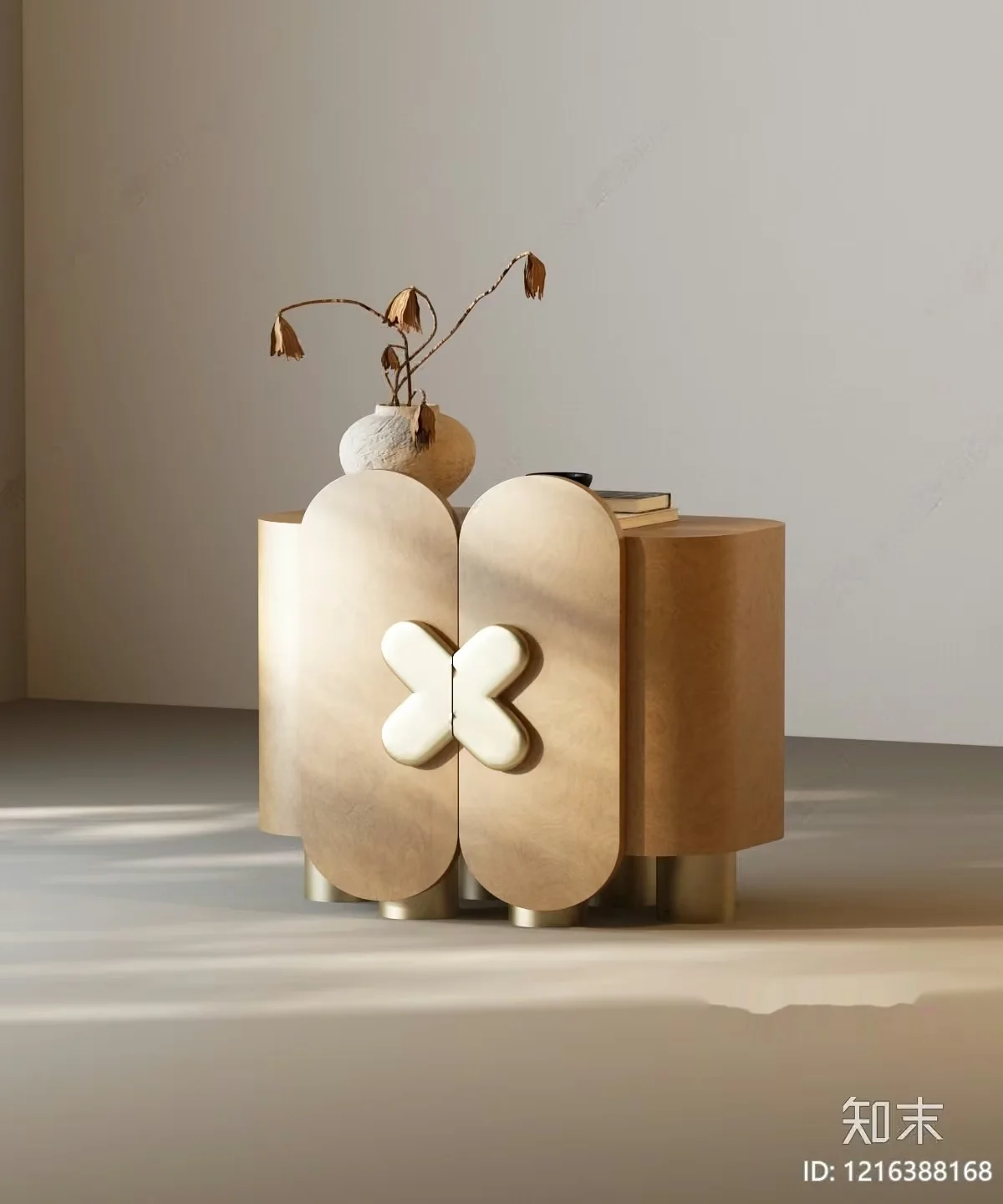 Modern Wooden Side Table 3D Model – 13780 – VRAY Render