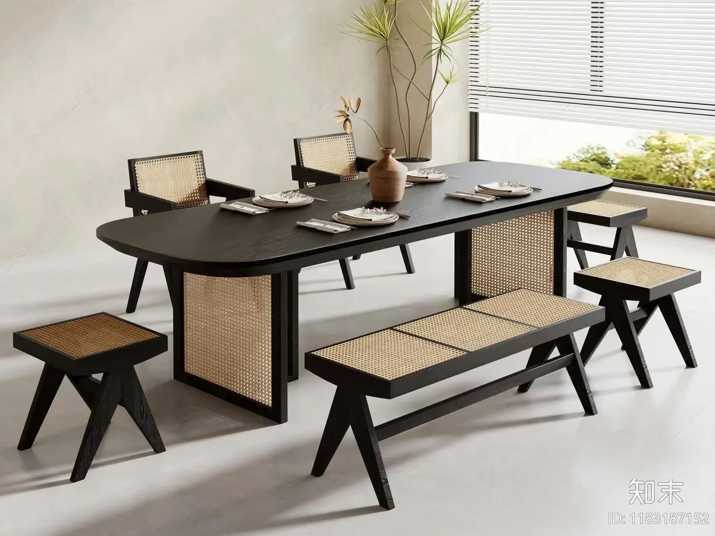 Modern Dining Room 3D Model – 6522 – VRAY Render