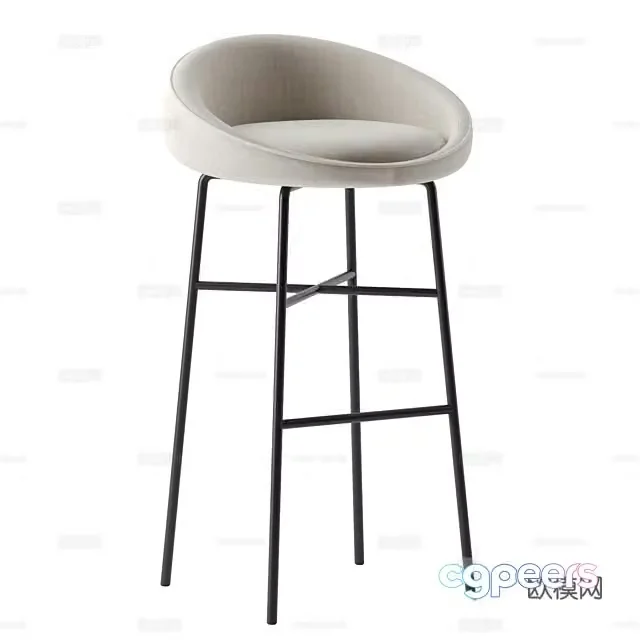 3D model of high-legged bar chair