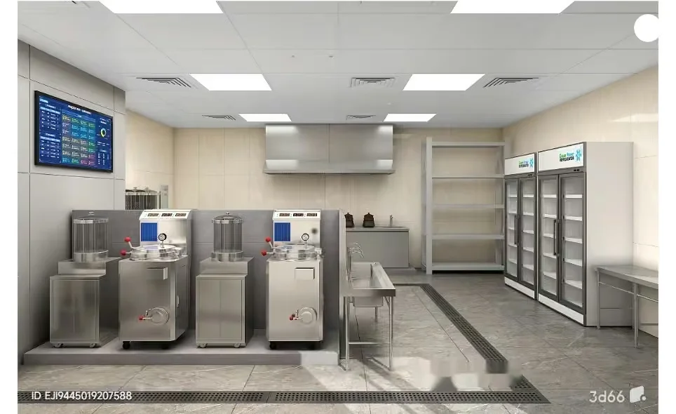 A Commercial Kitchen 3D Model – 17848 – VRAY Render