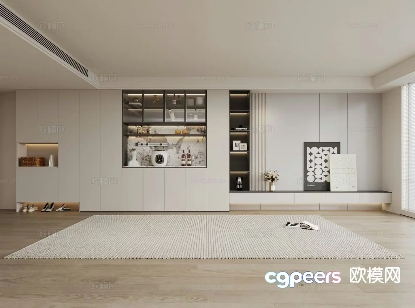 Entrance shoe cabinet Entry shoe cabinet 3D model