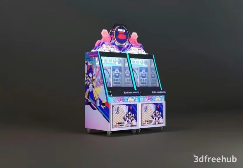 A Colorful Arcade Machine 3D Model – 22668 – VRAY Render