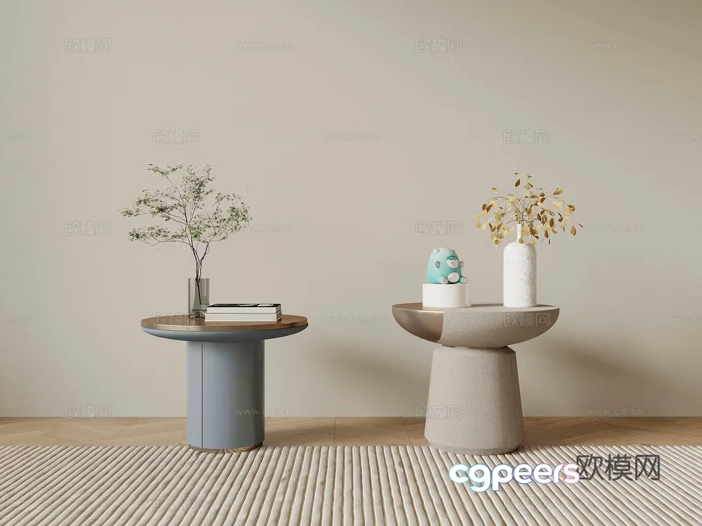 Modern bedside table children’s room bedside table 3d model