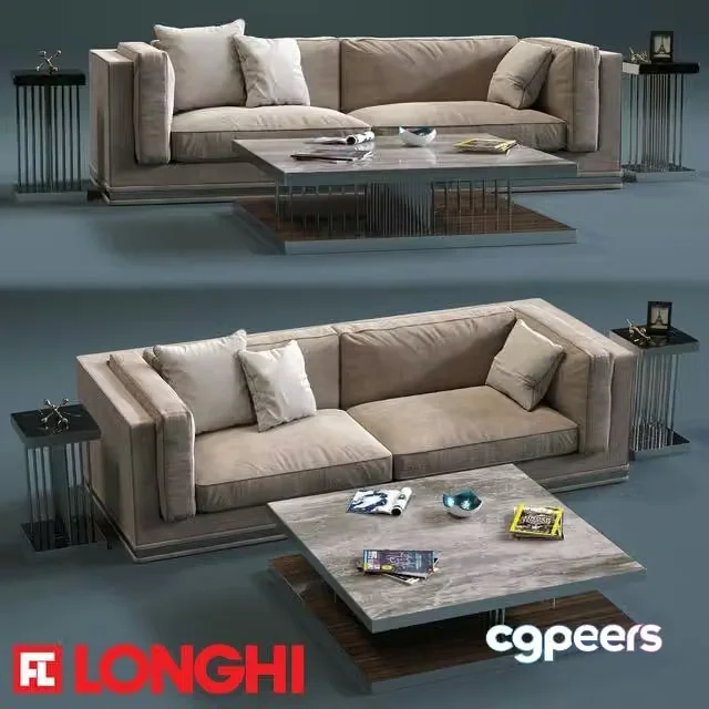 3ds Max Free – Fratelli Longhi MASON 2-Seates Sofa