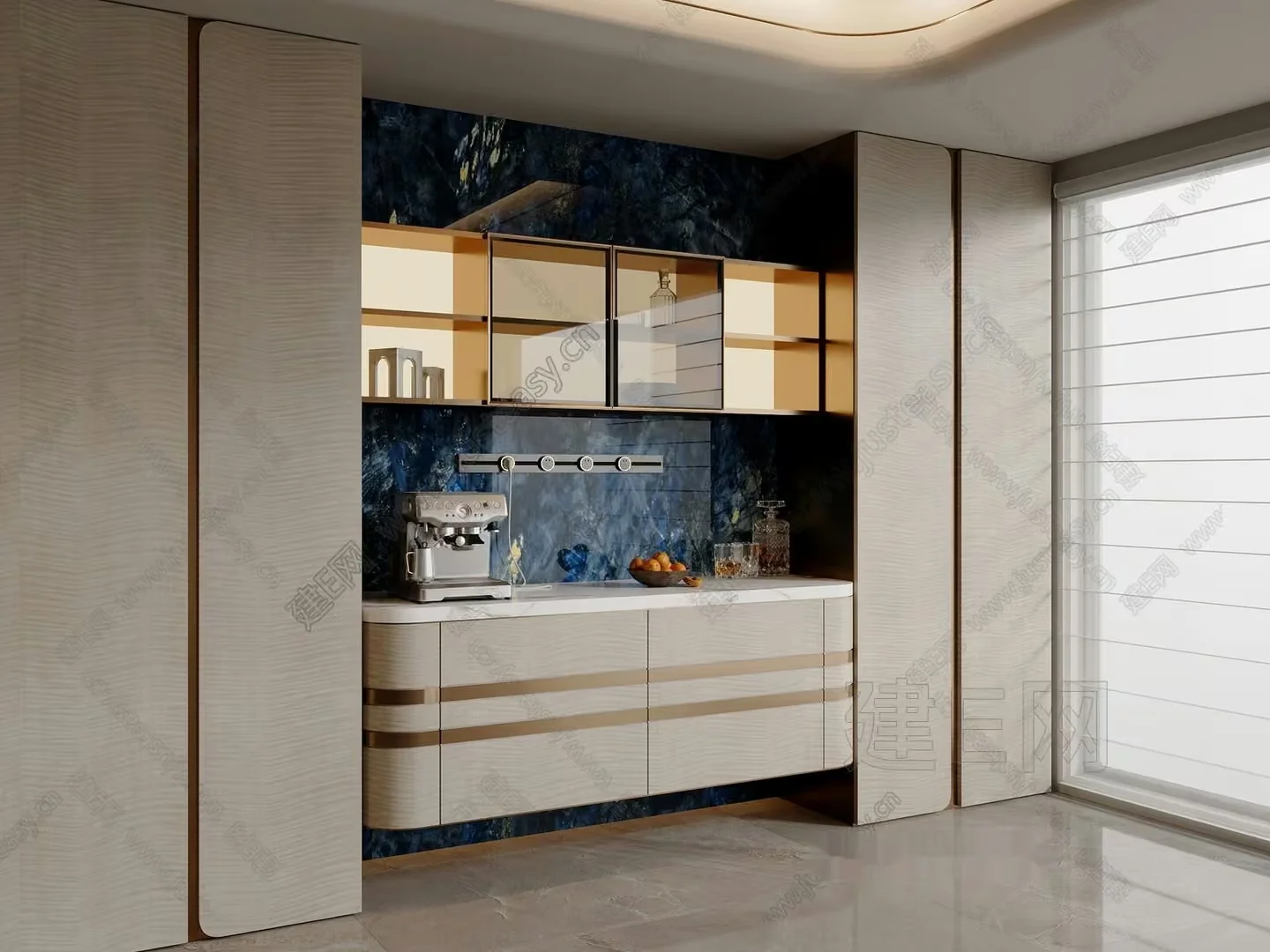 A Modern Kitchen 3D Model – 1860 – VRAY Render