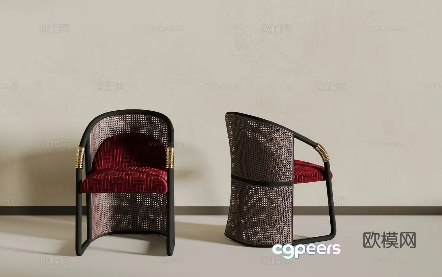 Light luxury seat 3D model