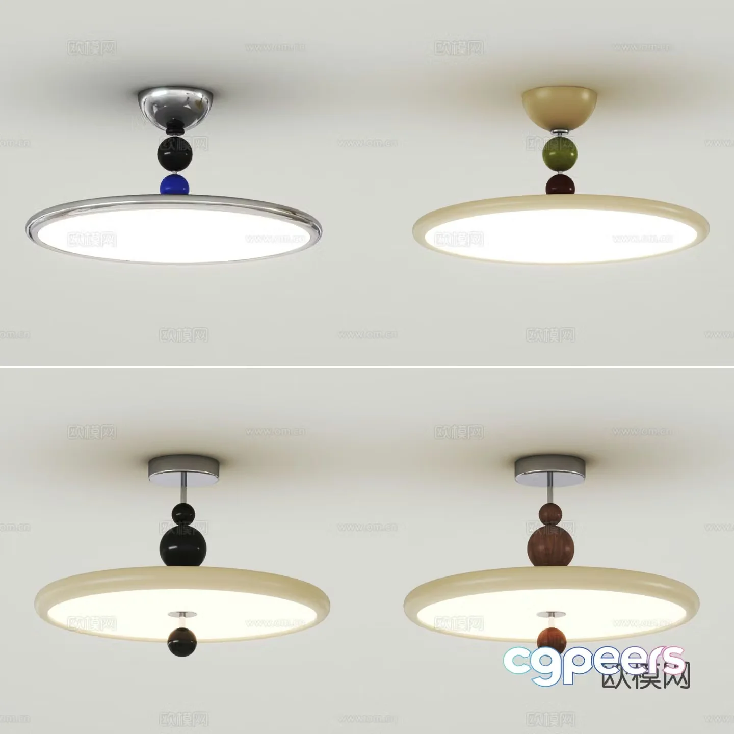 Medieval style ceiling lamp 3d model