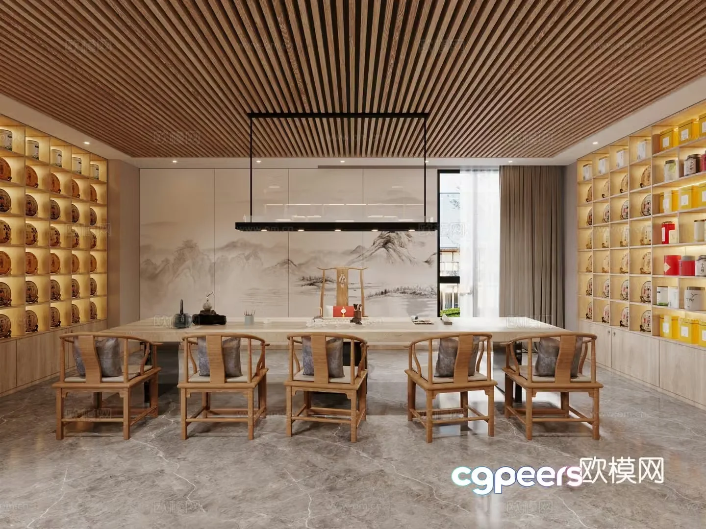New Chinese tea house 3D model