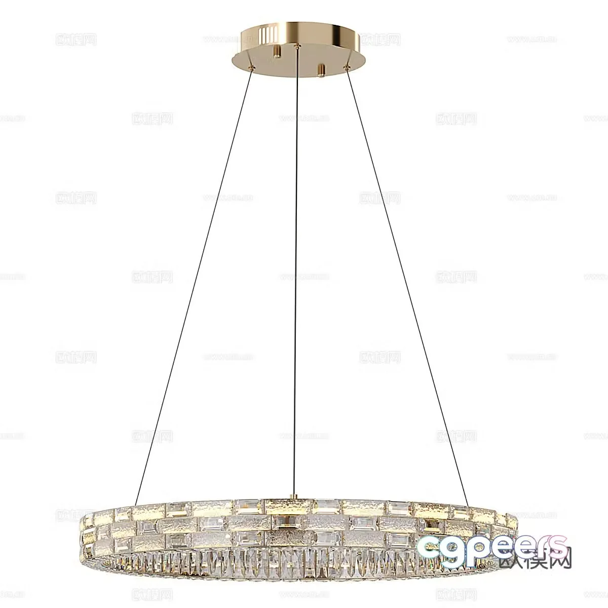 Modern minimalist chandelier 3d model