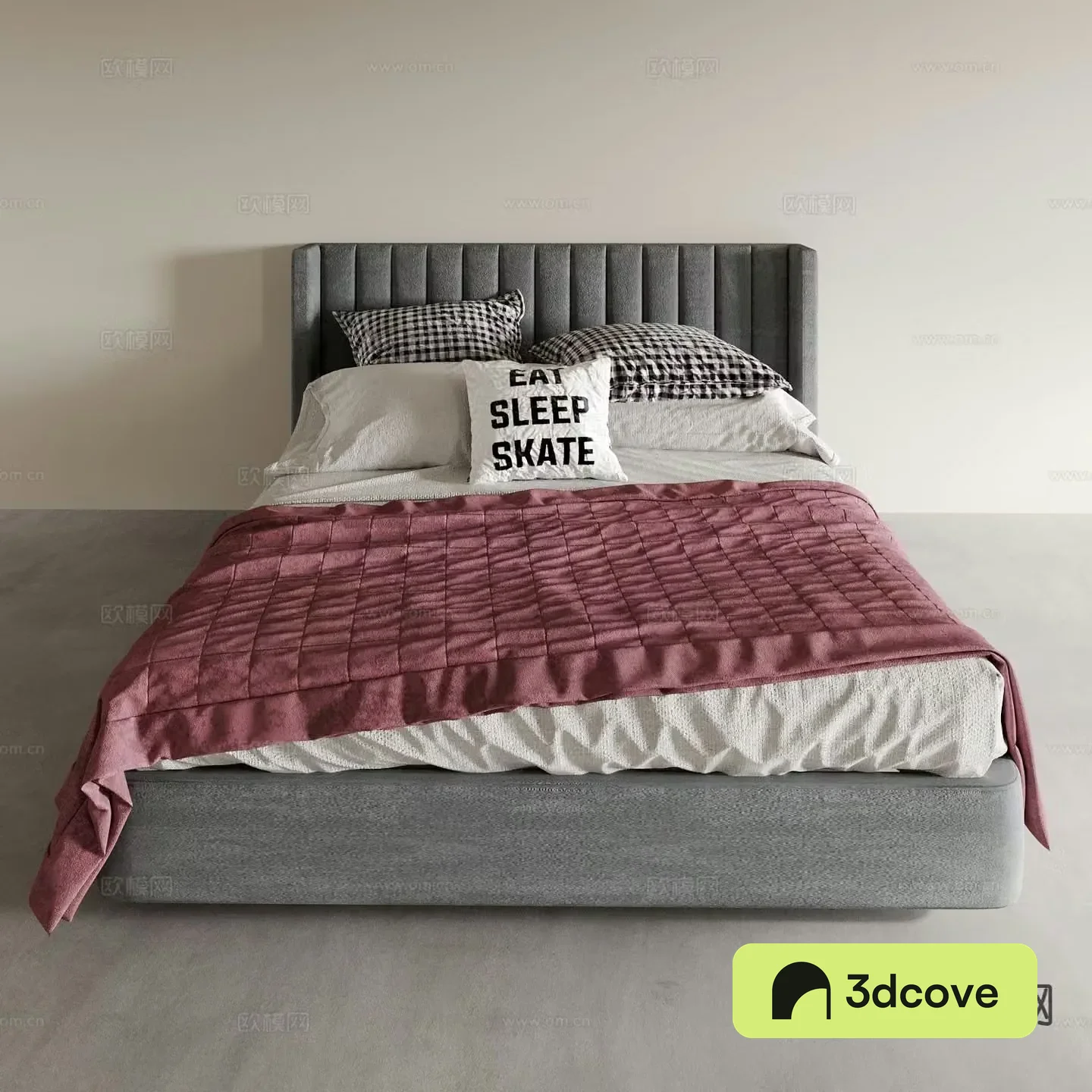 Modern bed double bed hotel bed