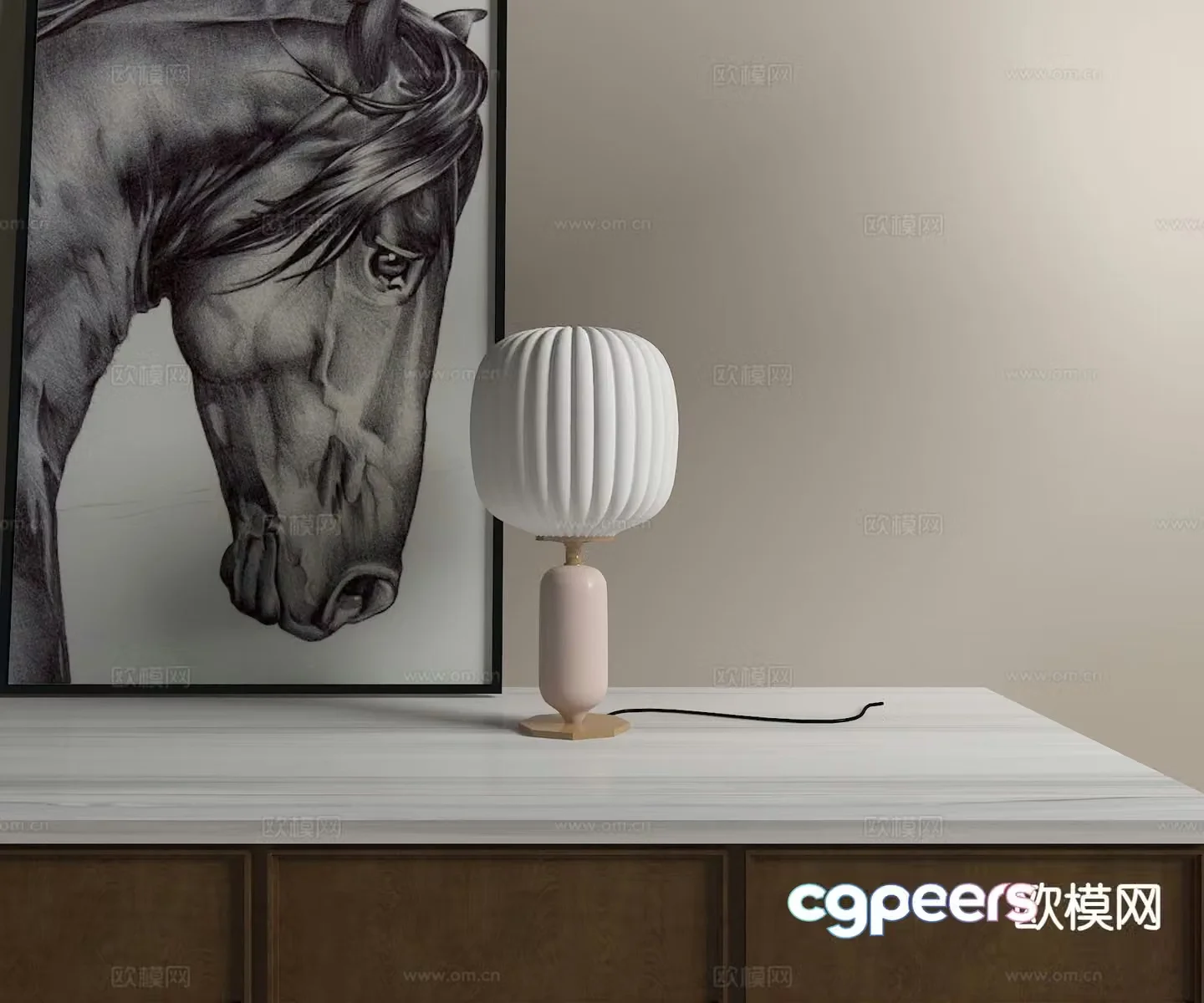 Modern desk lamp 3d model