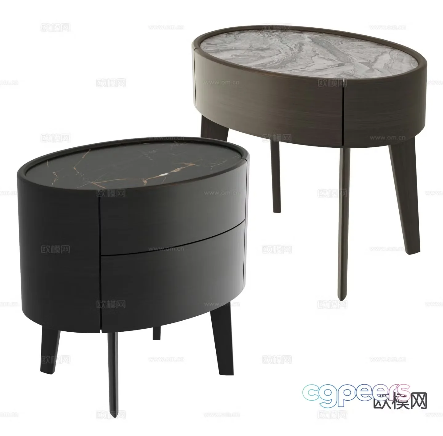 Modern bedside table 3d model