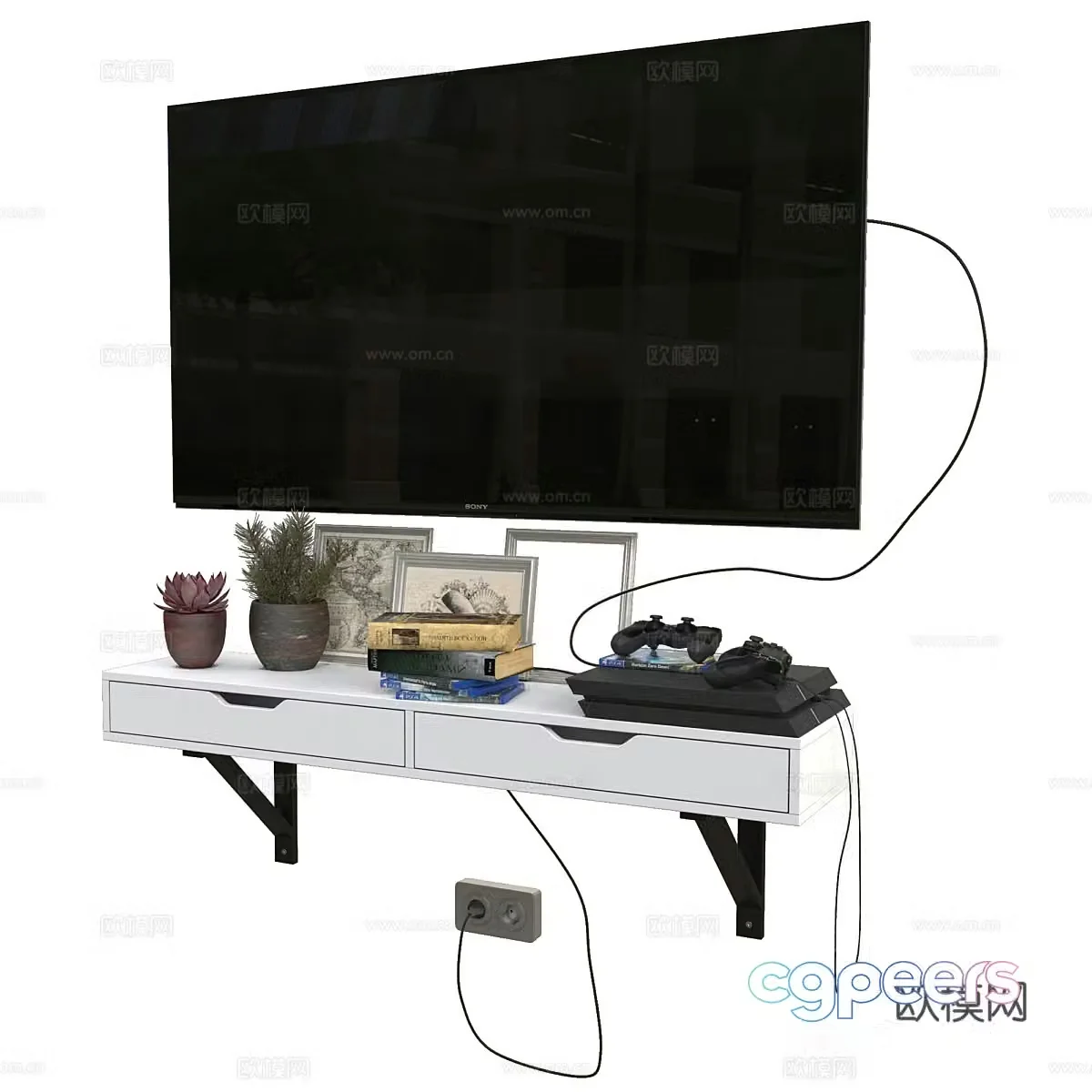 TV cabinet TV game console ps43d model