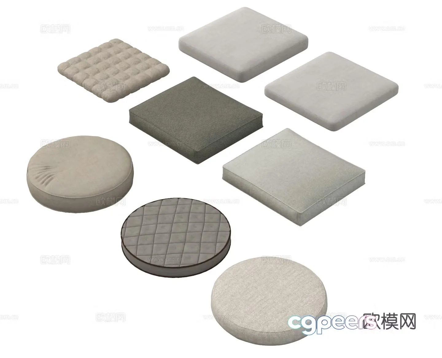 Cushion cushion futon chair cushion 3d model