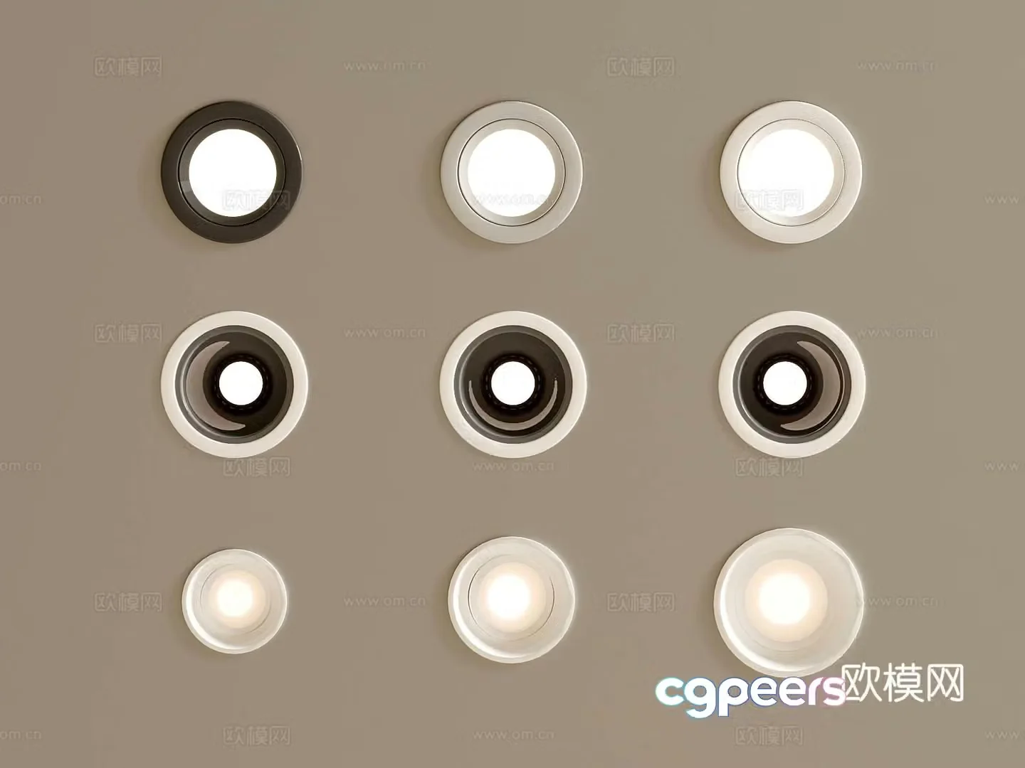 04 Modern downlight spotlight 3d model