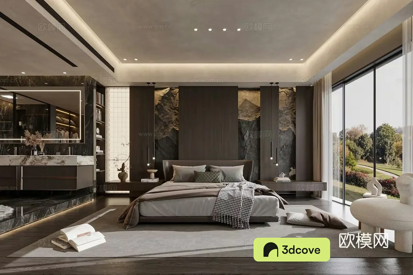Modern Italian master bedroom