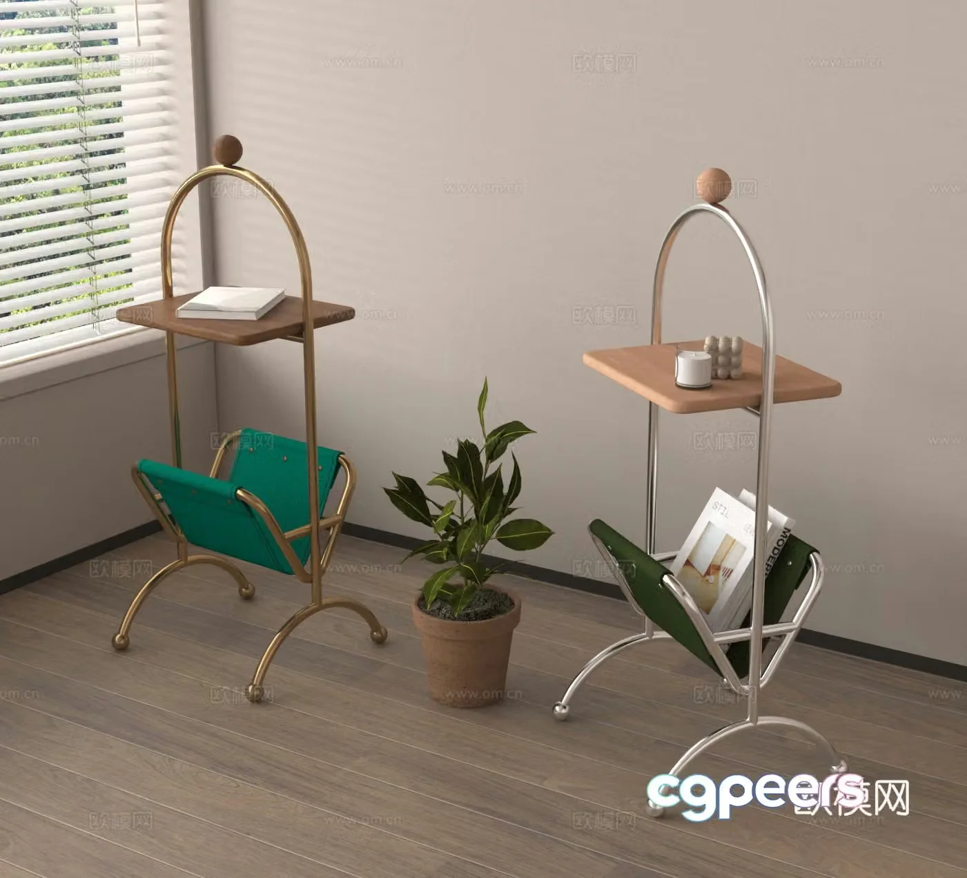 Angle table side table 3D model