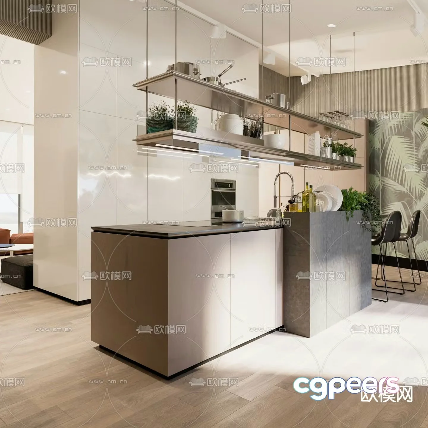 Modern cabinet bar 3d model