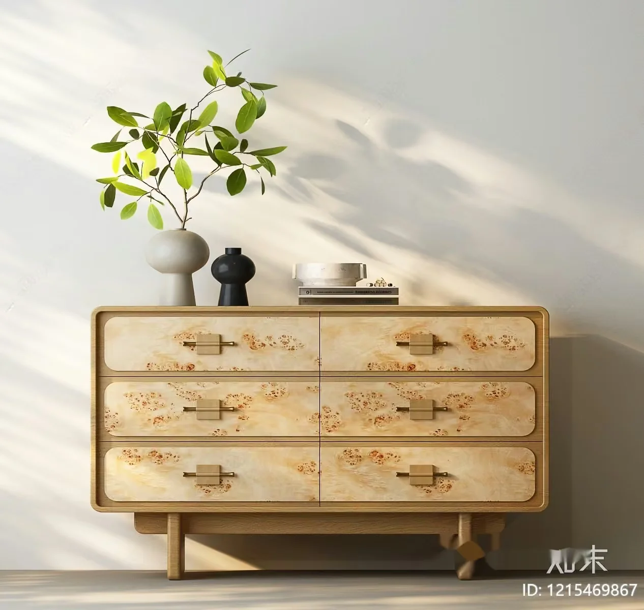 Mid-Century Modern Dresser 3D Model – 17777 – VRAY Render